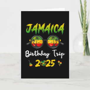 Tarjeta Viaje de cumpleaños a Jamaica 2025 Vacaciones fami