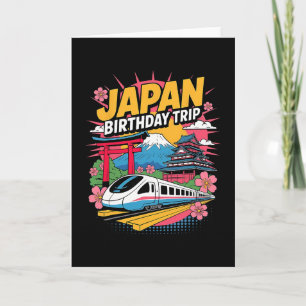 Tarjeta Viaje de cumpleaños a Japón Tokio Osaka Nagoya Flo