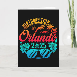 Tarjeta Viaje de cumpleaños a Orlando 2025 Vacaciones de c