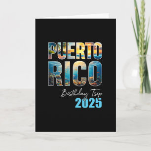 Tarjeta Viaje de cumpleaños a Puerto Rico 2025 Crucero - U