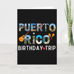 Tarjeta Viaje de cumpleaños a Puerto Rico Vacaciones