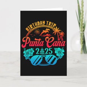 Tarjeta Viaje de cumpleaños a Punta Cana 2025 Vacaciones e
