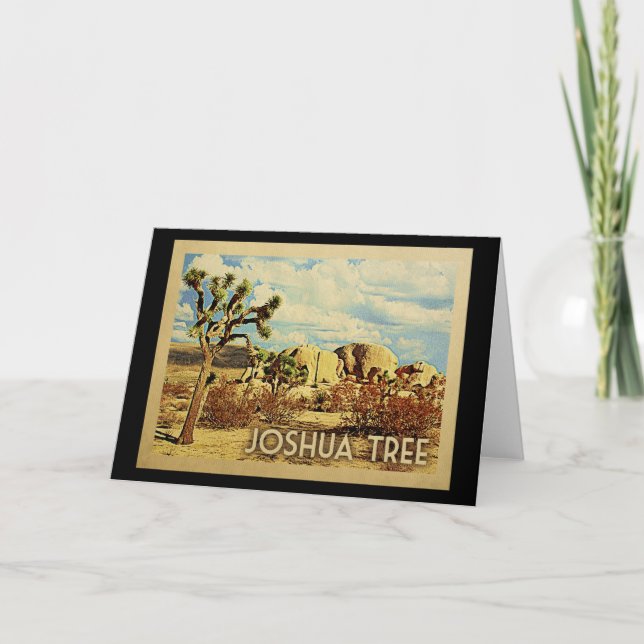 Tarjeta Viaje de época de Joshua Tree California (Anverso)