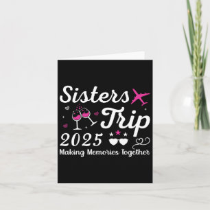 Tarjeta Viaje de hermanas 2025 vacaciones familiares coinc