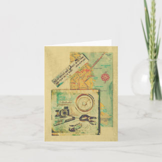 Tarjeta Viaje de la costa oeste con cita de Jack Kerouac