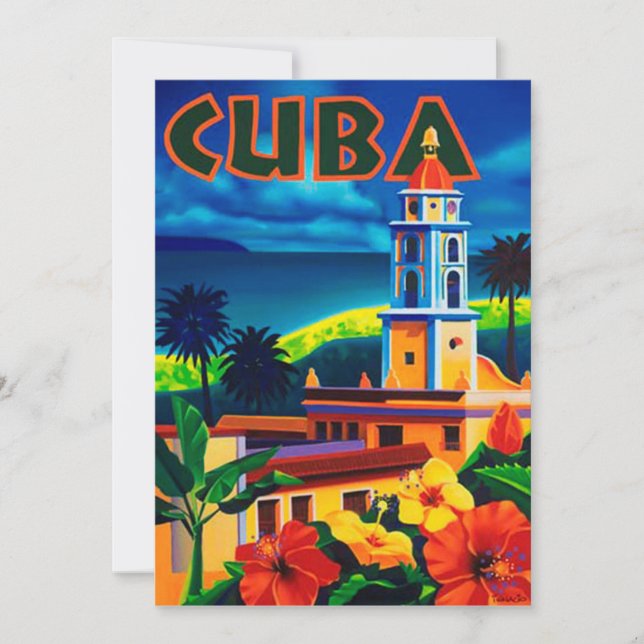 Tarjeta Viaje de la Cuba de Vintage (Anverso)