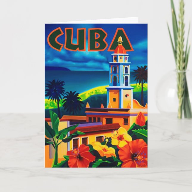 Tarjeta Viaje de la Cuba de Vintage (Anverso)