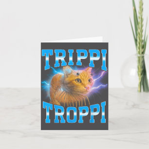 Tarjeta Viaje de meme italiano surrealista divertido gato