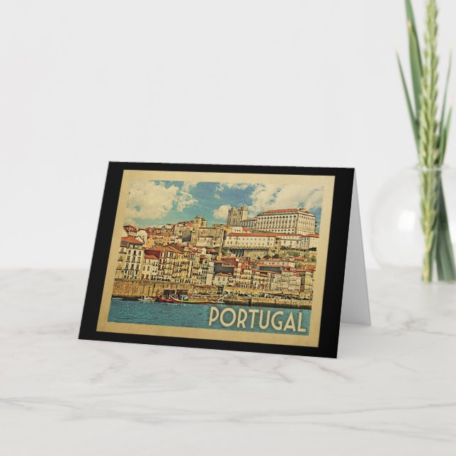 Tarjeta Viaje de Portugal Vintage (Anverso)