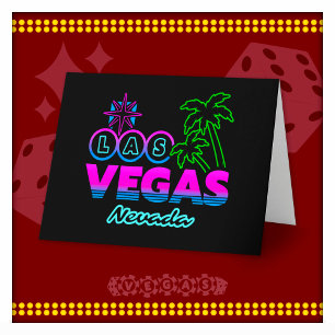 Tarjeta Viaje de vacaciones familiares recuerdo Las Vegas