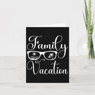 Tarjeta Viaje de verano coincidente de vacaciones familiar