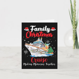 Tarjeta Viaje en barco de crucero para Navidades familiare
