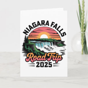 Tarjeta Viaje en carretera a Niagara Falls 2025 Viaje fami