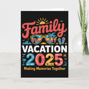 Tarjeta Viaje en crucero de vacaciones familiares coincide