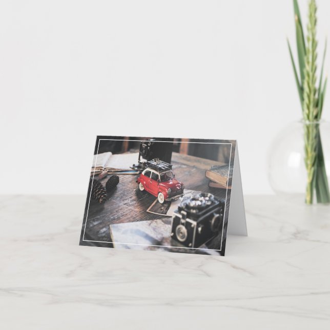 Tarjeta Viaje En Esquí Para Navidades (Anverso)