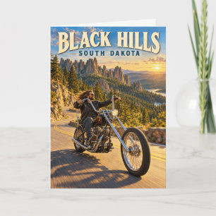 Tarjeta Viaje en motocicleta Chopper por Black Hills South