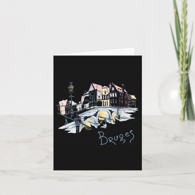 Tarjeta Viaje Europa Bélgica Brujas Familia Vacaciones Sou (Anverso)