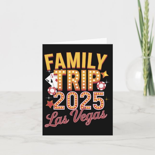 Tarjeta Viaje familiar 2025 Las Vegas - Viaje familiar 202 (Anverso)