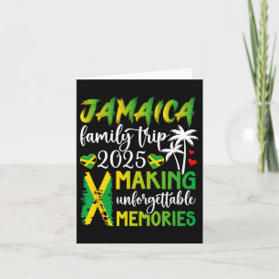 Tarjeta Viaje familiar a Jamaica 2025 Creando recuerdos Ja