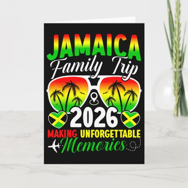 Tarjeta Viaje Familiar a Jamaica 2026 Creando Recuerdos Ja (Anverso)