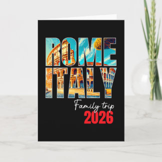Tarjeta Viaje familiar a Roma Italia 2026 Vacaciones en Eu