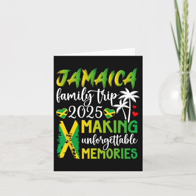 Tarjeta Viaje familiar de Jamaica 2025 Recuerdos Jamaica V (Anverso)