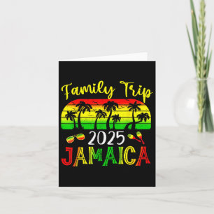 Tarjeta Viaje familiar Jamaica 2025 Summer Vacation Beach
