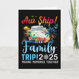 Tarjeta Viaje Familiar Retor 2025 Viaje de Crucero Familia