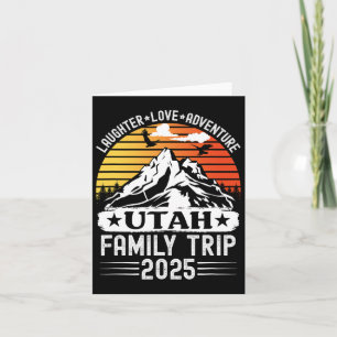 Tarjeta Viaje familiar Utah 2025 Mountain Camping Adventur