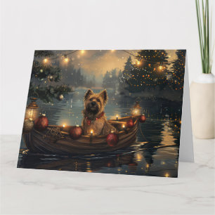 Tarjeta Viaje Festivo de Navidad del Cane Corso