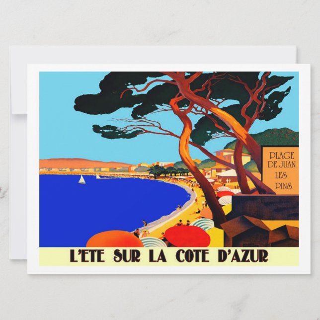 Tarjeta Viaje francés en la Costa Azul (Anverso)