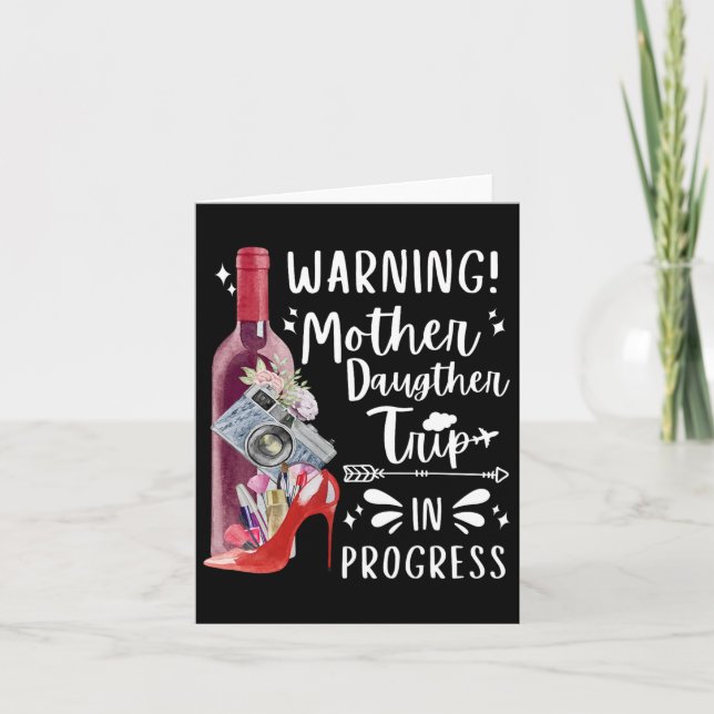 Tarjeta Viaje Madre Hija 2025 Familia Mamá Combinando Vaca (Anverso)