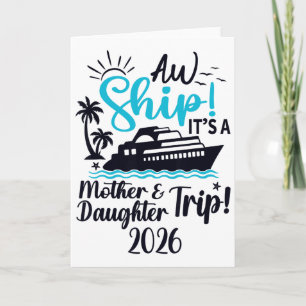 Tarjeta Viaje Madre Hija 2026 Vacaciones Crucero Mamá Coin