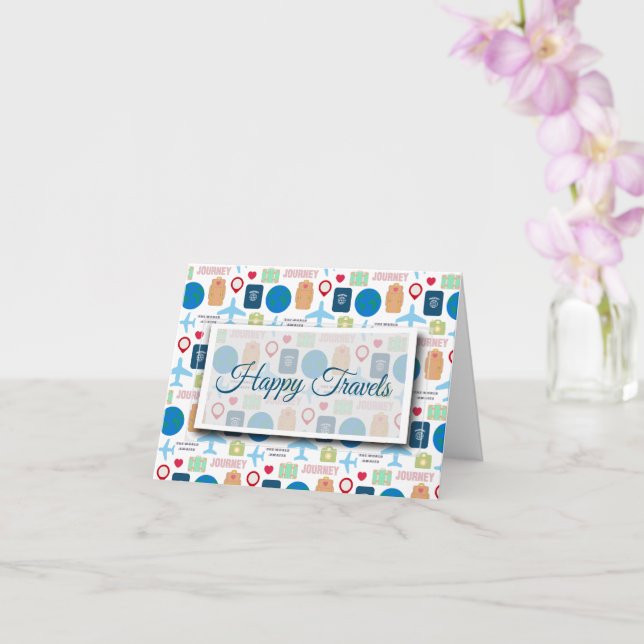 Tarjeta Viaje Mundial Plegado  (Orquídea)