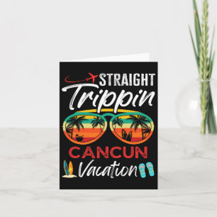 Tarjeta Viaje Recto Cancun México Parejas Familia Vacacion
