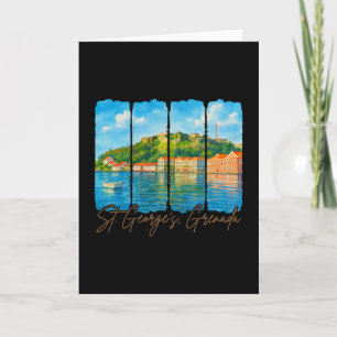 Tarjeta Viaje viajero de St. George Grenada Pincelada Así