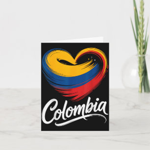 Tarjeta Viaje vintage colombia corazón país orgullo de mam