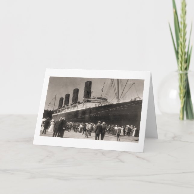 Tarjeta Viaje virginal del Lusitania del RMS, 13 (Anverso)