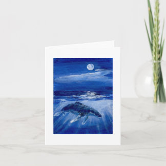 Tarjeta Viajero del claro de luna de la ballena jorobada