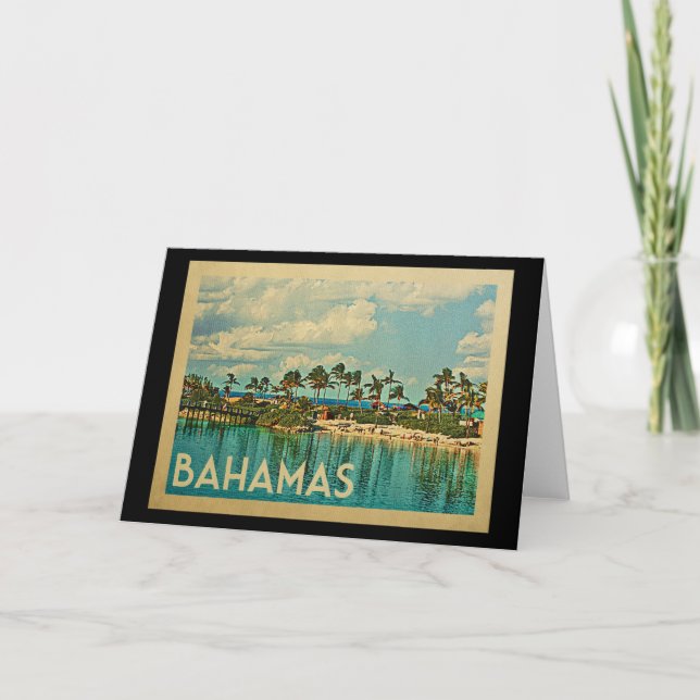 Tarjeta Viajes de época en Bahamas (Anverso)