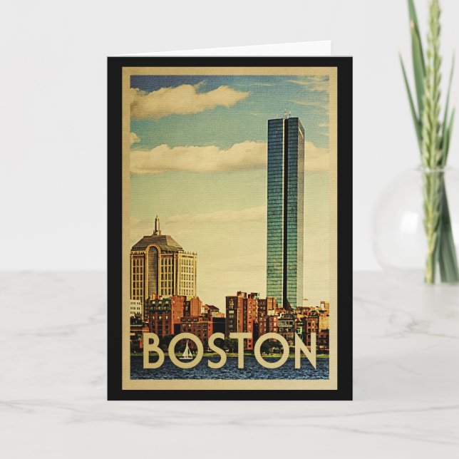 Tarjeta Viajes de época en Boston Massachusetts (Anverso)