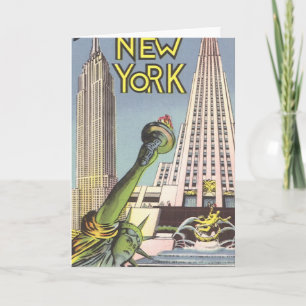 Tarjeta Viajes de época, famosos monumentos de Nueva York