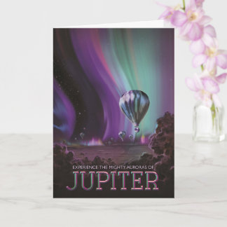 Tarjeta Viajes de Júpiter por Auroras fuertes en globo aer