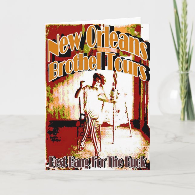 Tarjeta Viajes del burdel de New Orleans (Anverso)