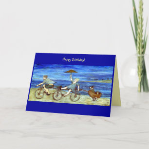 Tarjeta Viajes en tándem Bicycle Birthday