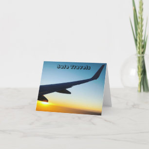 Tarjeta viajes seguros puesta de sol