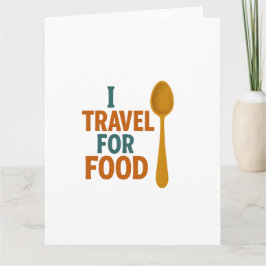Tarjeta Viajo Por Comida - Aventura De Cuchara Vintage