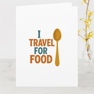 Tarjeta Viajo Por Comida - Aventura De Cuchara Vintage