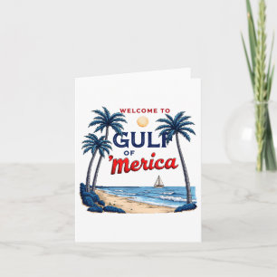 Tarjeta Vibe Ameri, Playa Retro Vintage Del Golfo De Eeuu