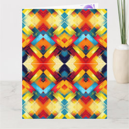 Tarjeta Vibes antiguas en colores: elegantes formas geomét